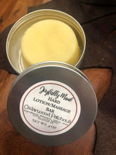 Load image into Gallery viewer, Hard Lotion/Massage Bar 4 oz IN TIN