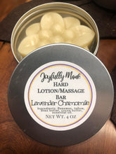 Load image into Gallery viewer, Hard Lotion/Massage Bar 4 oz IN TIN