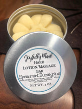 Load image into Gallery viewer, Hard Lotion/Massage Bar 4 oz IN TIN
