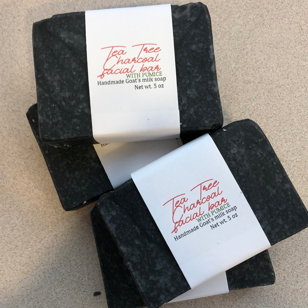 Activated Charcoal Tea Tree bar WITH PUMICE